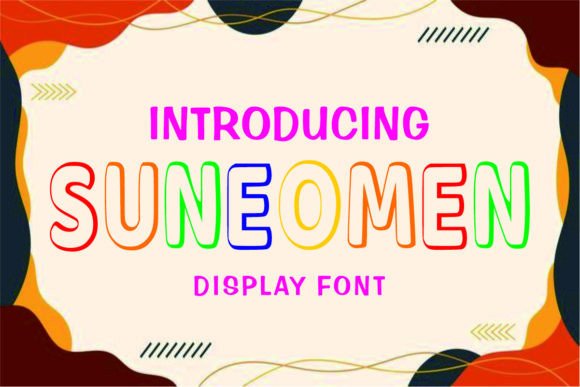 Suneomen: The Bold Display Font for Whimsical Handmade Brands